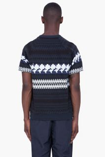 3.1 Phillip Lim Navy Raw Cut French Terry T shirt for men