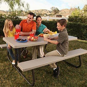 Lifetime 6 Folding Picnic Table Lightweight, Durable, and