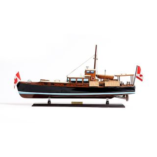 Old Modern Handicrafts Dolphin Painted Model Boat Today: $302.80