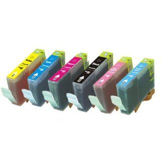 6 Pack Canon CLI 8 Compatible Ink Cartridges with Chip for
