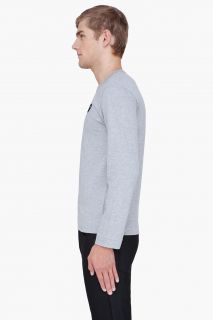 Comme Des Garçons Play  Grey Black Emblem Jersey Shirt for men
