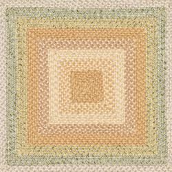 Hand woven Country Living Reversible Tan Braided Rug (8 Square
