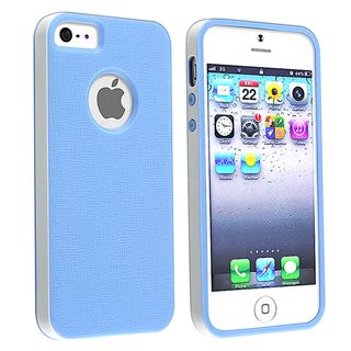 BasAcc Blue/ White Bumper TPU Rubber Skin Case for Apple® iPhone 5