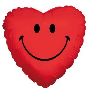 Betallic F16744P   Folienballon 18 Zoll   Smiley Heart, rot 