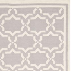 Moroccan Dhurrie Grey/ Ivory Wool Rug (10 x 14)