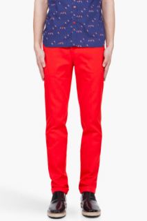 Marc By Marc Jacobs Red Twill Pants for men