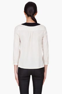 Marc By Marc Jacobs Ivory Embroidered Collar Blouse for women