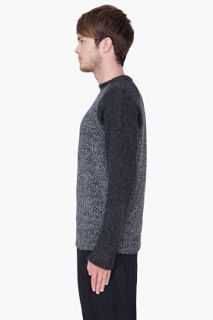 T By Alexander Wang Charcoal Knitted Sleeve Sweater for men