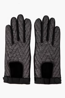 Rag & Bone Black Chevron Quilted Driving Gloves for women