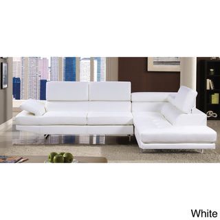 Contemporary 2 piece Sectional with Adjustable Headrest