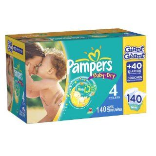 Baby Dry Diapers Size 4 Giant Pack 140 Count