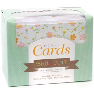 Box Of Patterned Cards With Envelopes 4X6 40/Pkg Brilliant Today $