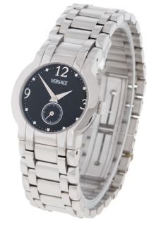 Versace Womens Stainless Steel Black Dial Madison Watch