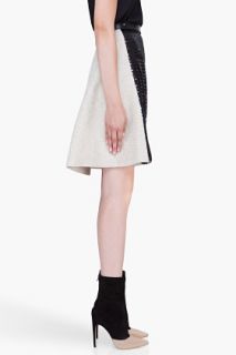 Denis Gagnon Ivory Wool And Sequin Skirt for women