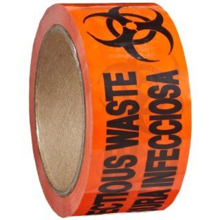 Roll Products 142 0008 PVC Film Biohazard Warning Tape with Black