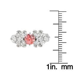 14k White Gold 1 1/3 ct TDW Pink Round and White Diamond Ring (I1, SI2
