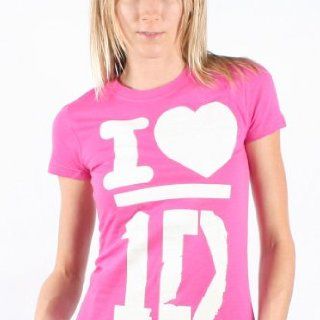 One Direction     Damen I Heart 1D T Shirt in Fuschia