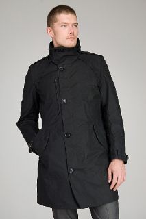 Hope  Goodman Waxed Black Trench for men