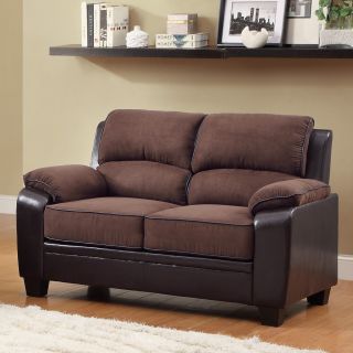 Two Tone Microfiber Contemporary Loveseat Today $434.99