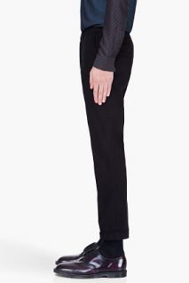 CARVEN Black Slim Moleskin Trousers for men