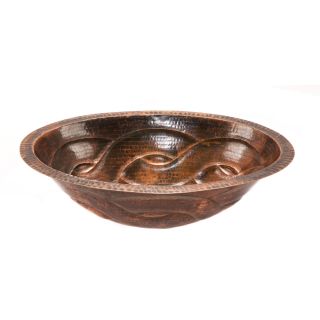 Oval Braid Under Counter Hammered Copper Sink Today $208.00