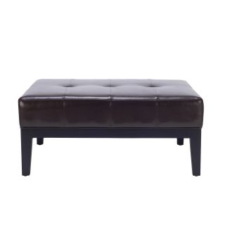 Maiden Square Tufted Brown Leather Ottoman Today $105.29 4.6 (8