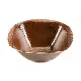 Square Hand forged Old World Copper Vessel Sink