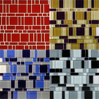 SomerTile 12x12 in Reflections Magic Carnelian Glass Mosaic Tile (Pack