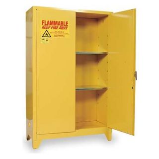 Eagle 1962LEGS Flammable Safety Cabinet, 60 Gal., Yellow