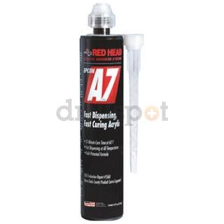 ITW Redhead A7 10 10oz Acrylic A7 Epoxy Cartridge w/Nozzle, Pack of 6