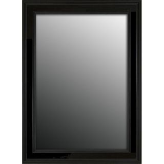 Rich Satin Black Petite 42x30 inch Mirror