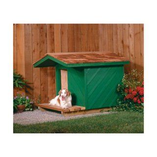 Porch Dog House Project Plans, Pet Size up to 150 lbs Design # 90305G