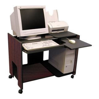 Lorell Mahogany Computer Workstation
