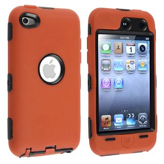 Black/ Orange Hybrid Case for Apple iPod Touch 4th Generation