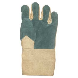 Condor 5T358 Heat Resistant Gloves, Tan, M, Leather, PR