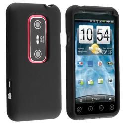 piece Black Silicone Case/ Screen Protector/ Headset for HTC EVO 3D