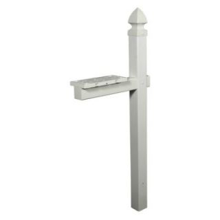 Gibraltar White Deluxe Mailbox Mounting Post   Mailbox Posts at