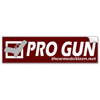 Pro Gun   red Bumper Stickers