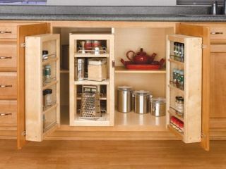 Rev A Shelf 4WDP18 45 45 Pantry Door Unit (w/Hardware) Single   Wood